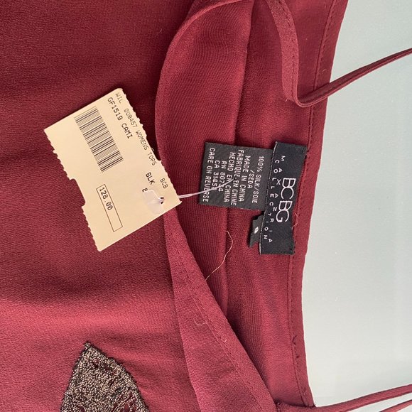 Burgundy Camisole Top NWT by BCBG - Picture 4 of 4
